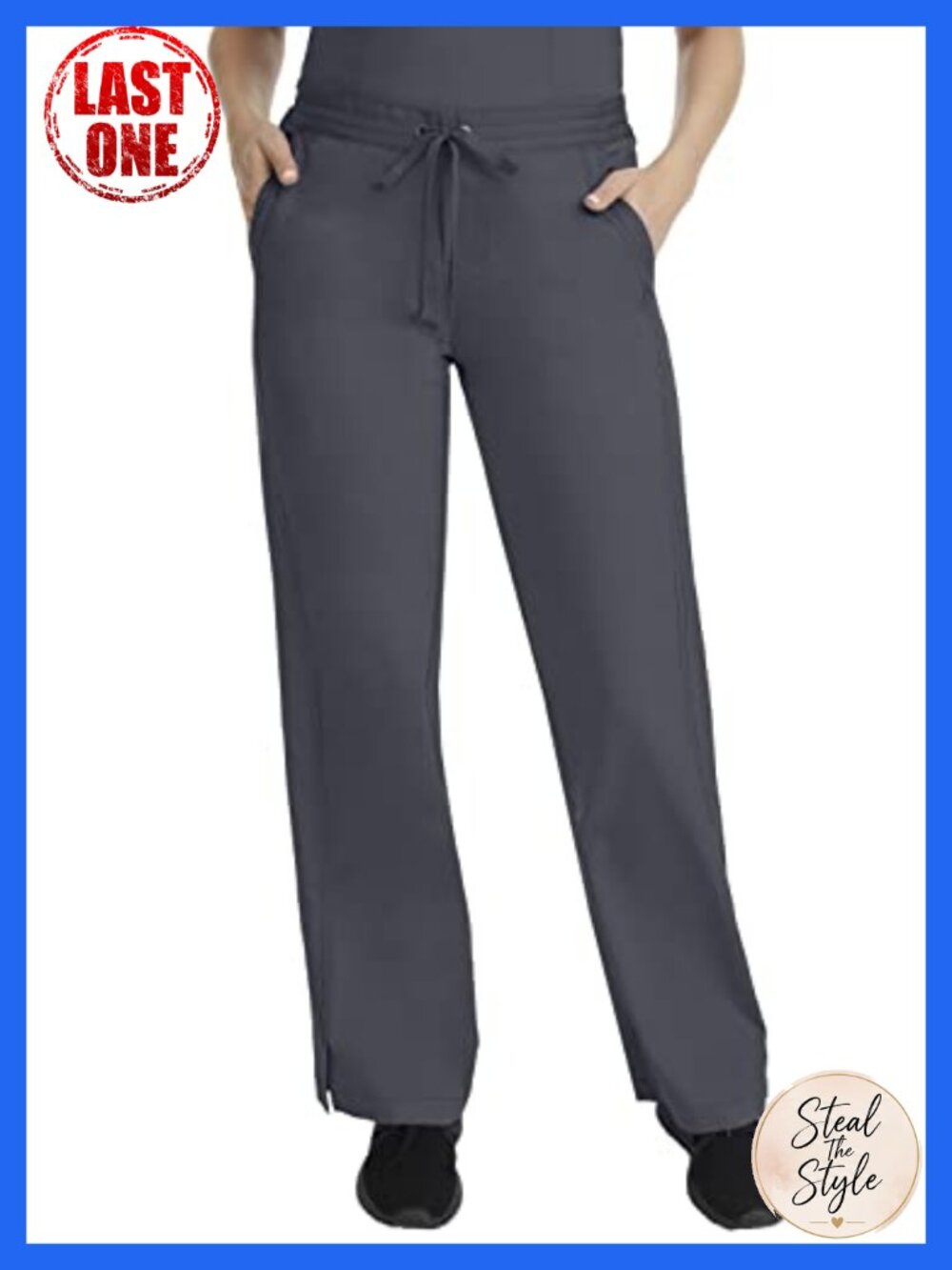 Mid Rise Boot Cut Medical Scrub Pants Stretch 2 Pockets